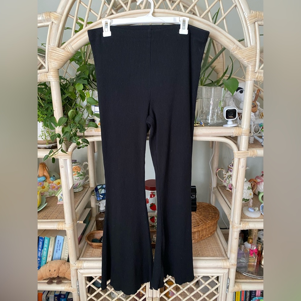 Aerie ribbed flare pants